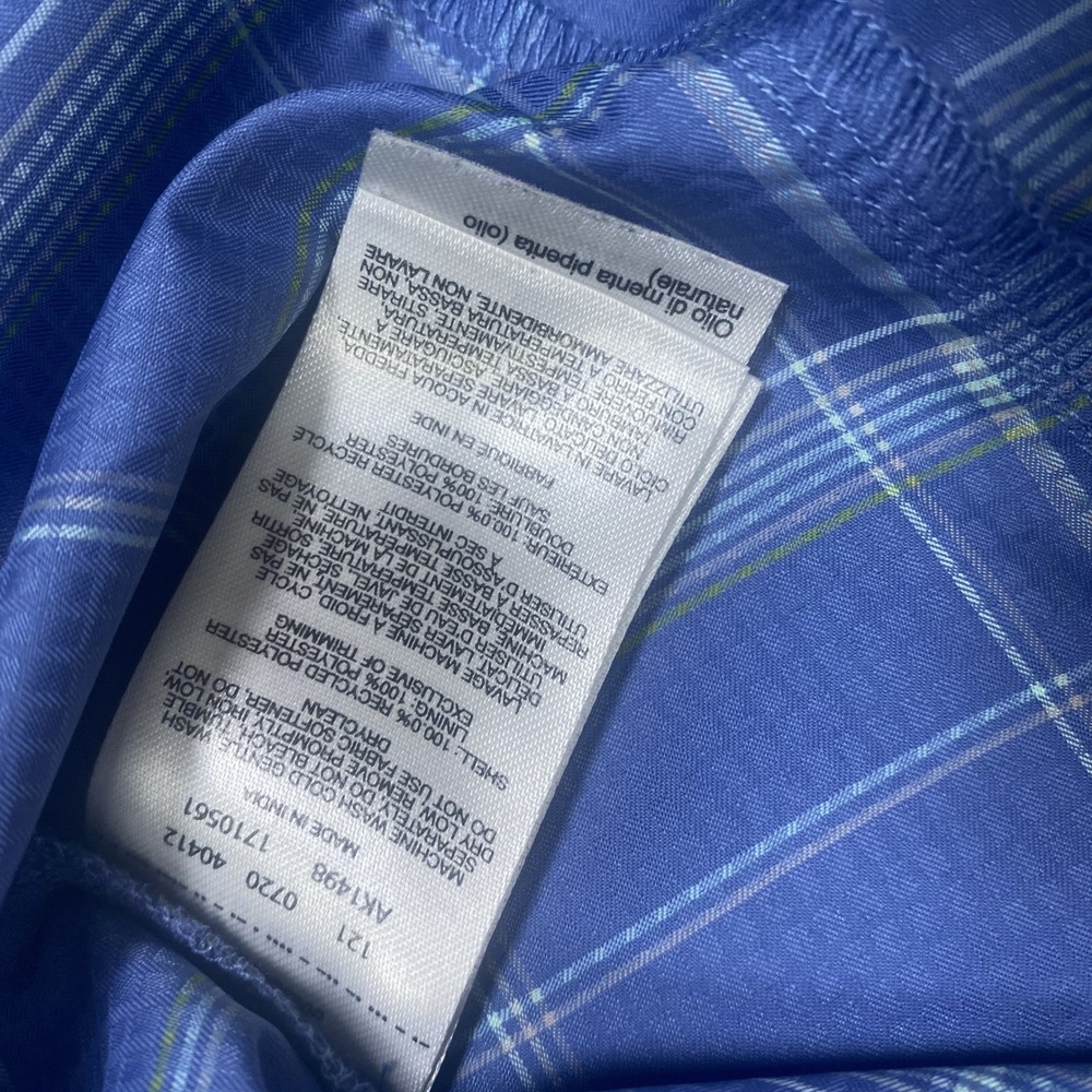 Columbia Button Down Shirt Womens Large Blue Plaid Omni-Shade Long Sleeve Hiking - Picture 11 of 15